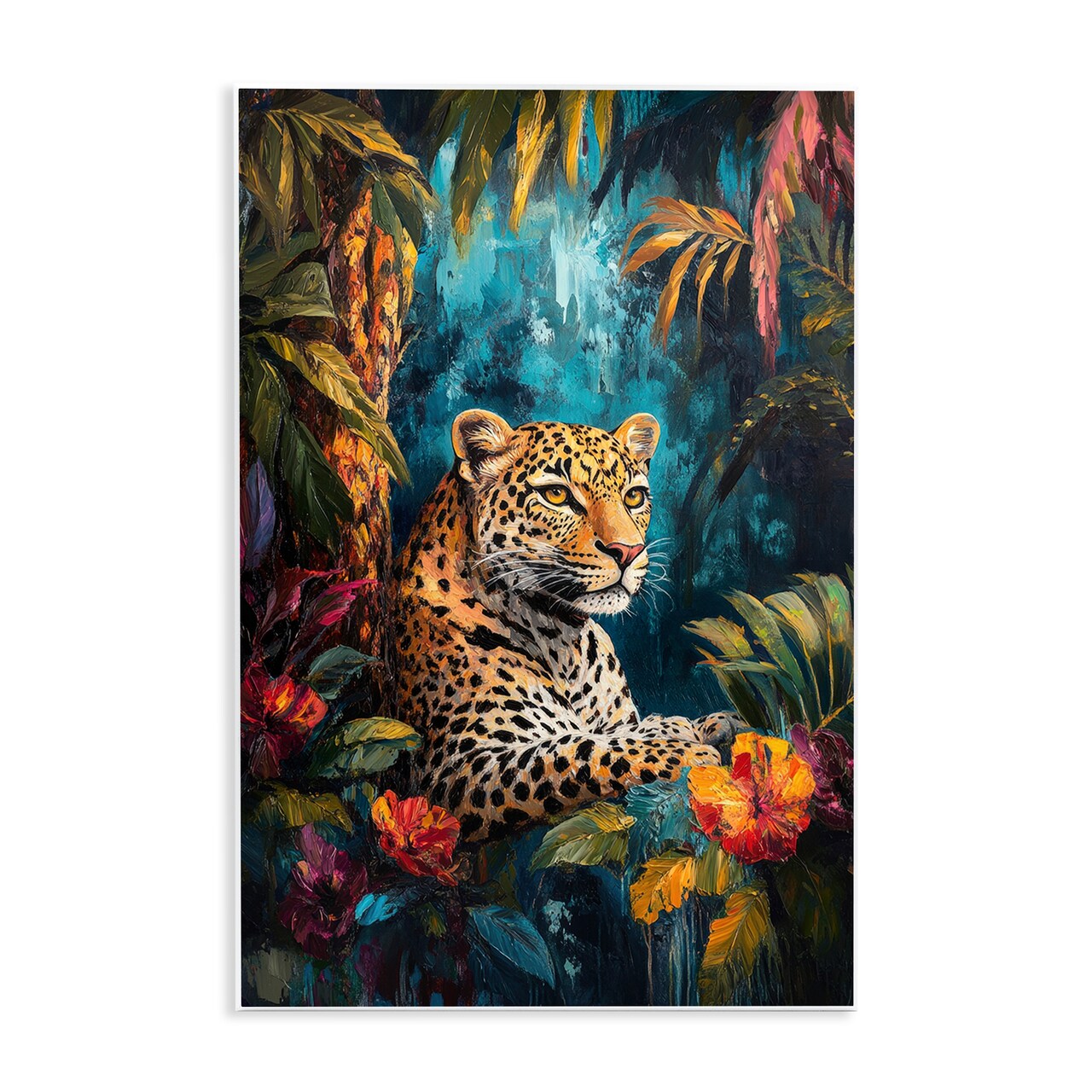 Stupell Industries Wild Side Jungle Cat Wall Plaque, design by Petal Prints Design